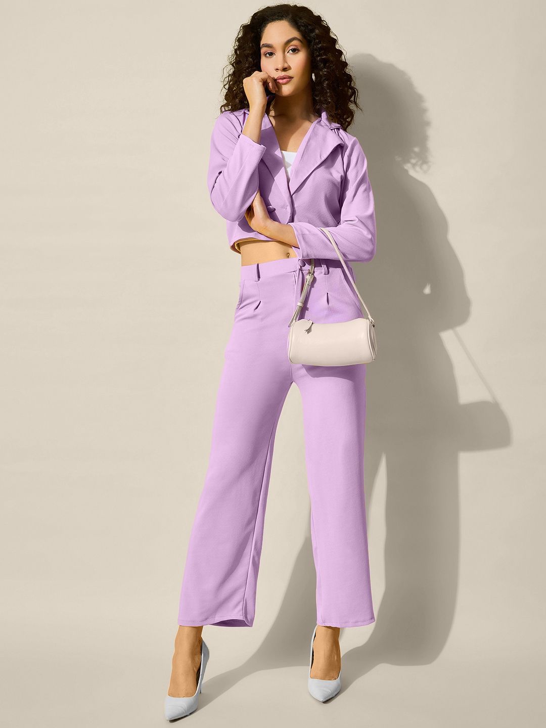 QIOA Double-Breasted Cropped Blazer-picture-7