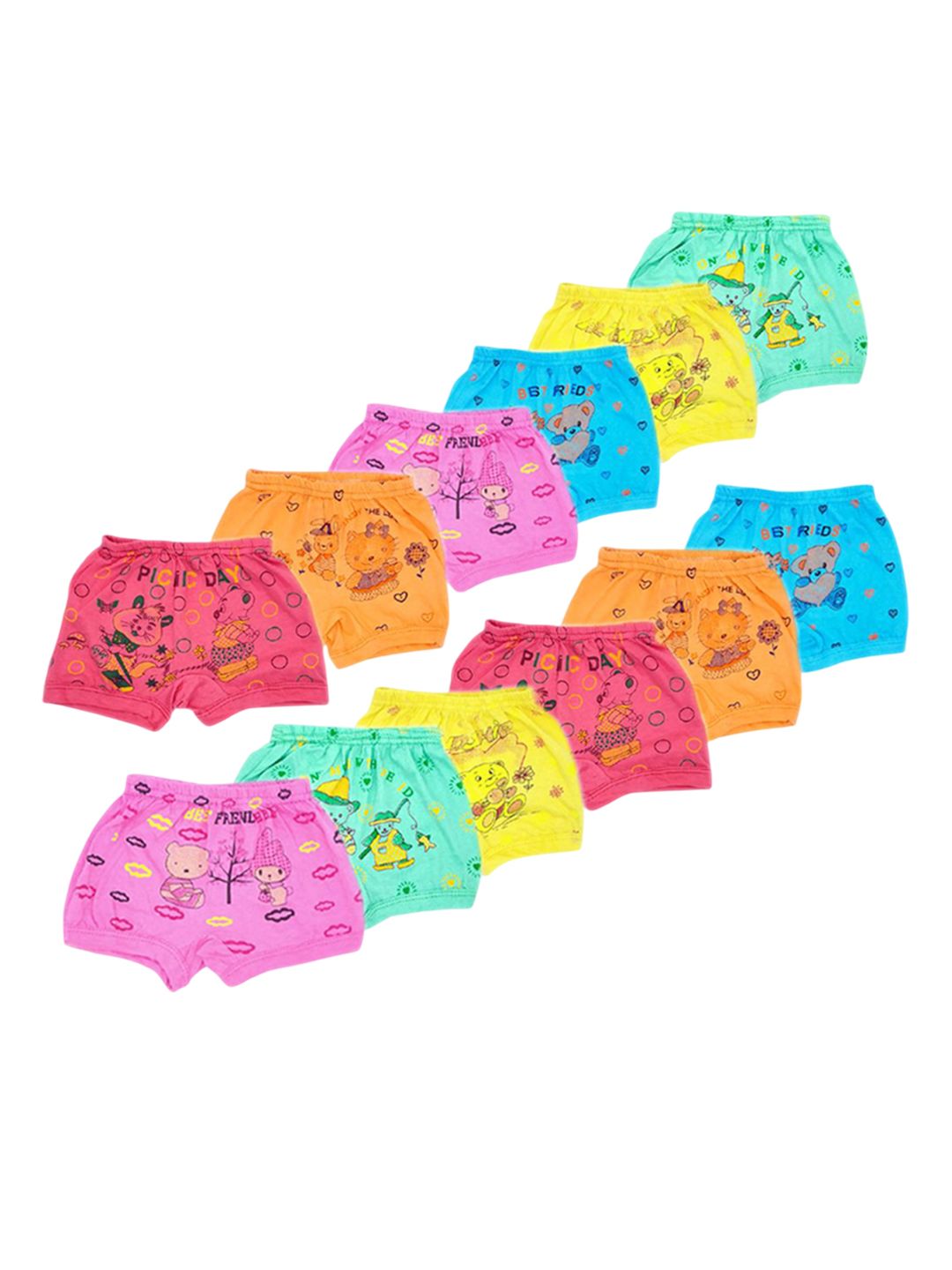 VastraMilap Infants Pack Of 12 Printed Pure Cotton Boy Shorts Briefs 99_S.P_PO-12-picture-37