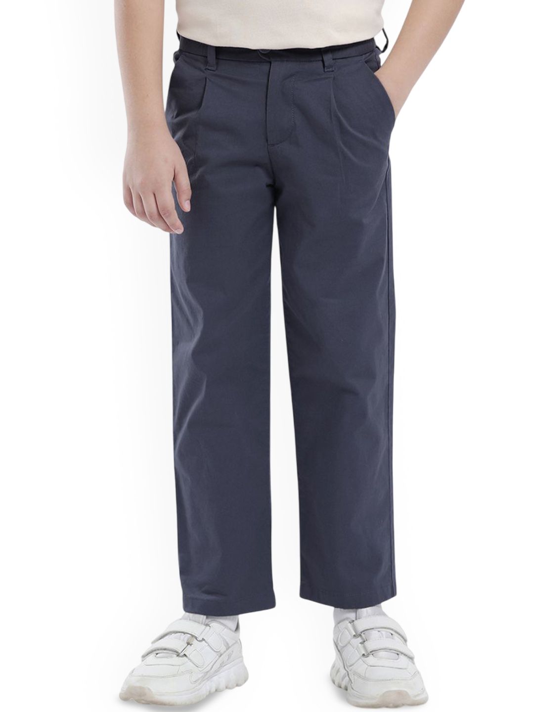 RARE ONES Boys Straight Fit Mid-Rise Trousers
