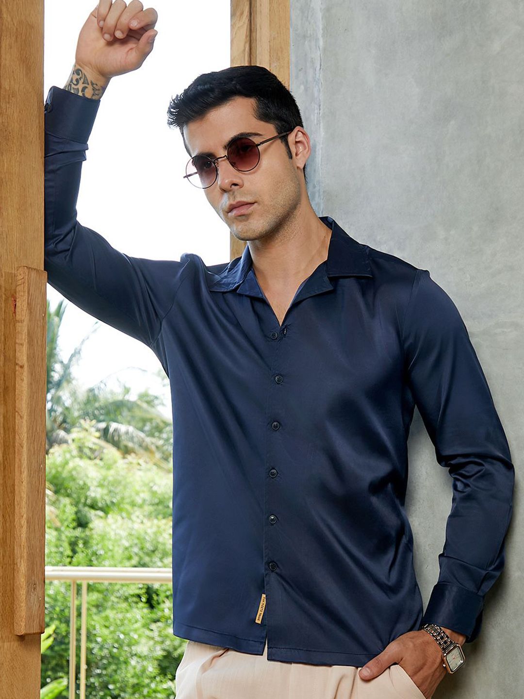 Campus Sutra Spread Collar Comfort Cotton Casual Shirt-picture-22