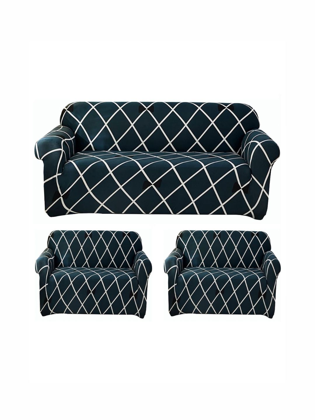 HOUSE OF QUIRK 3+1+1 Seater Stretchable Sofa Slipcover-image-2