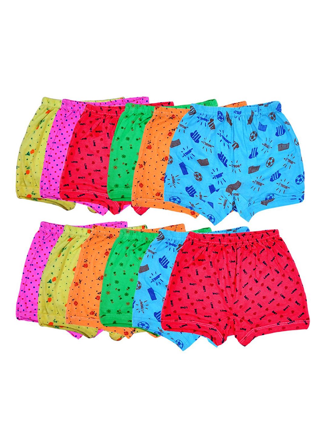 VastraMilap Kids Pack Of 12 Conversational Printed Cotton Basic Brief-picture-14