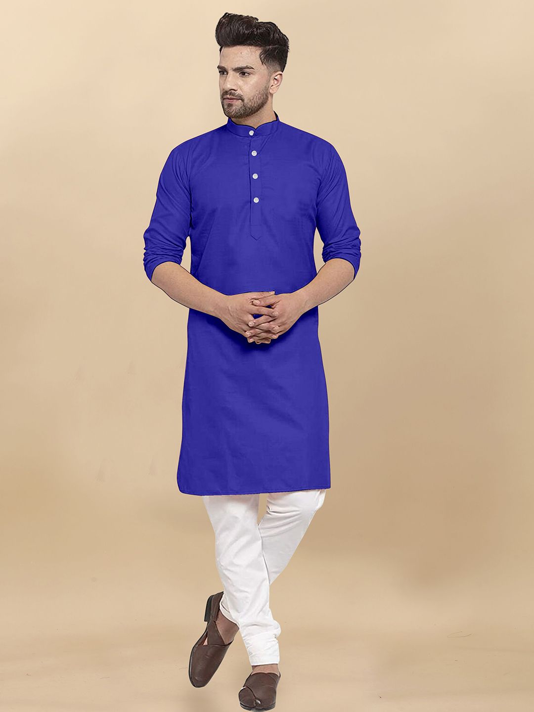 VS MALL Cotton Mandarin Collar Straight Kurta-picture-16