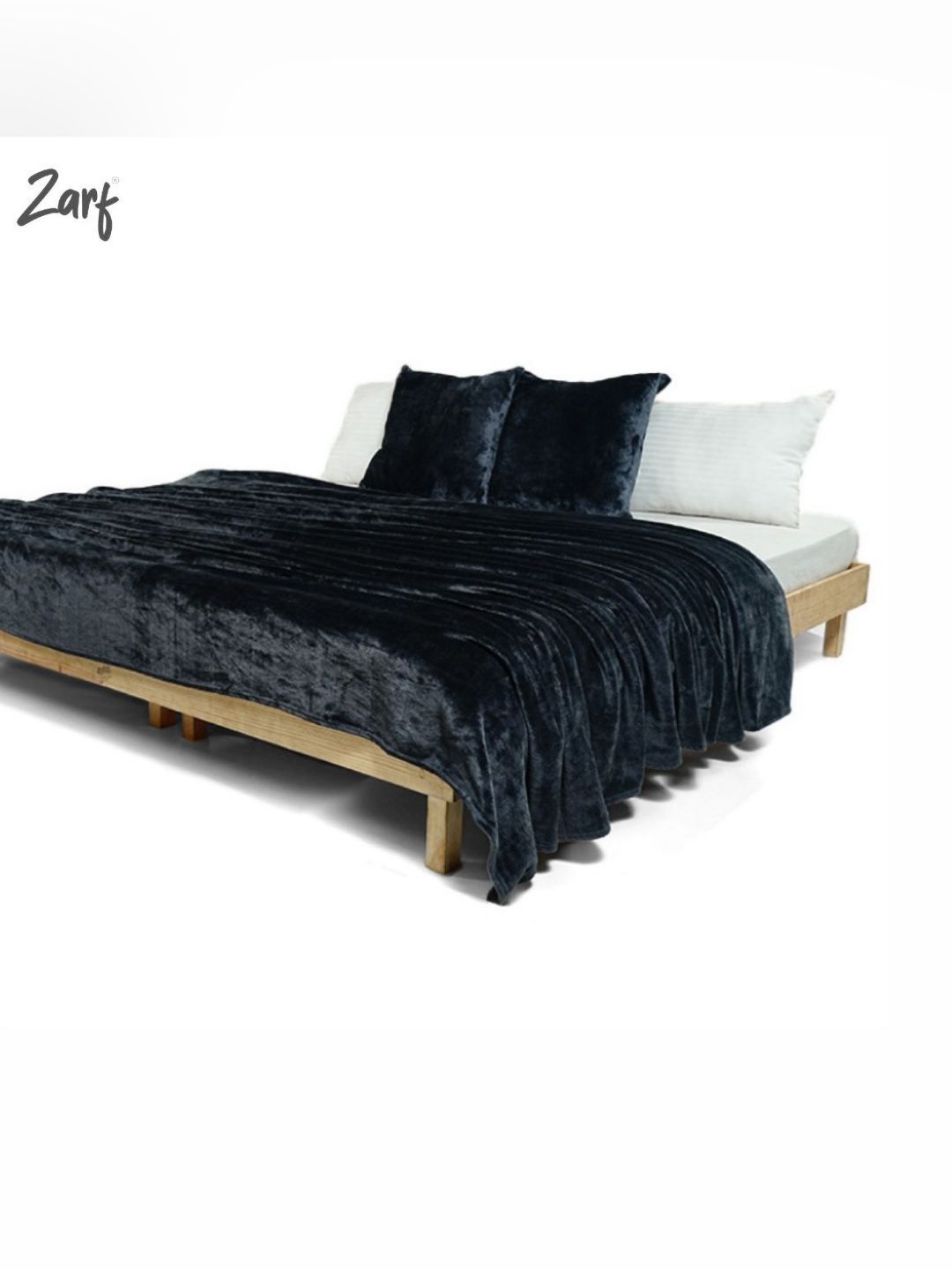 Zarf Charcoal Microfiber AC Room 300 GSM Double Bed Blanket