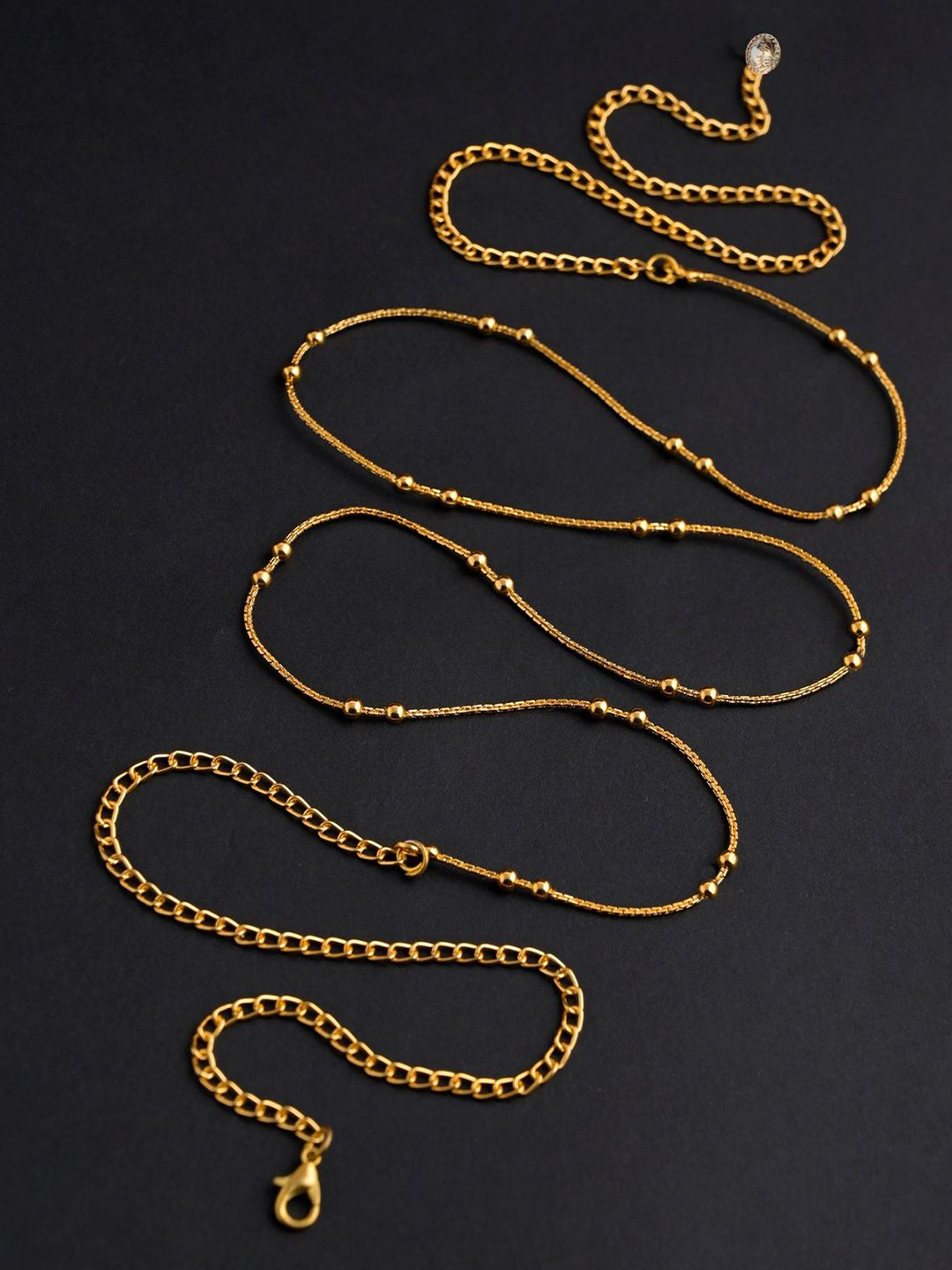 VAMA Gold-Plated Artificial Beaded Waist Chain Saree Accessories-picture-30