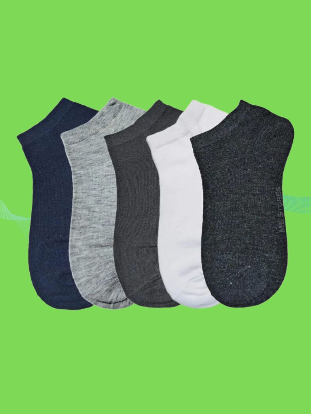MJE Men Pack Of 5 Anti-Odour Ankle Length Socks-picture-28