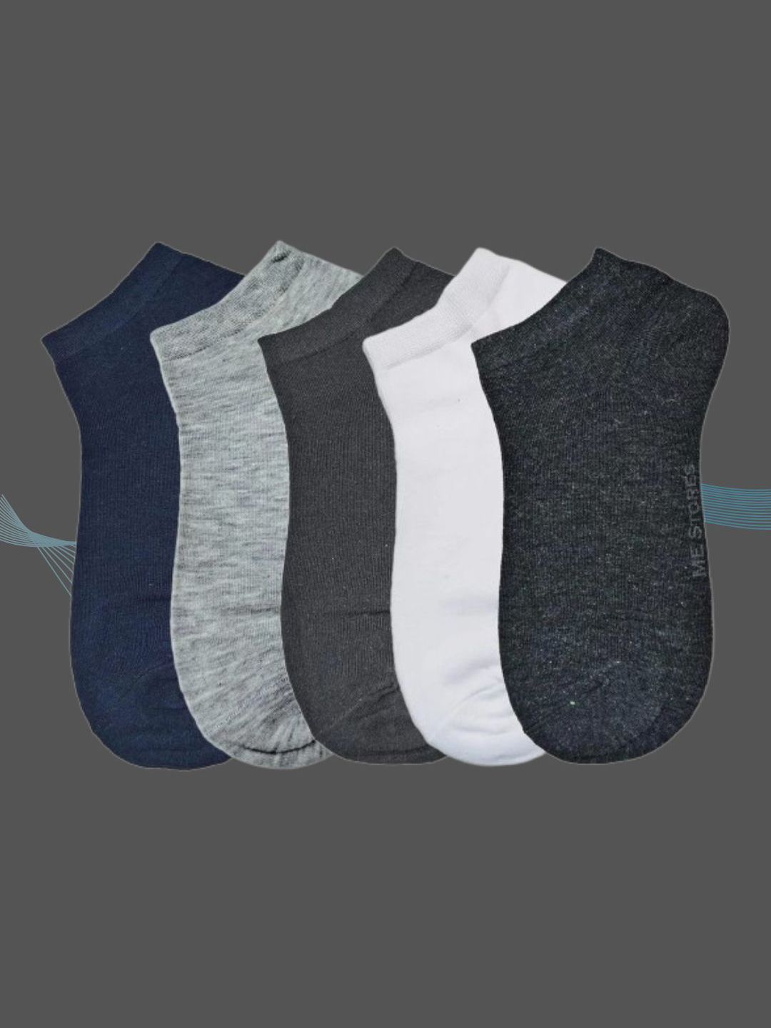 MJE Men Pack Of 5 Anti-Odour Ankle-Length Socks-picture-39