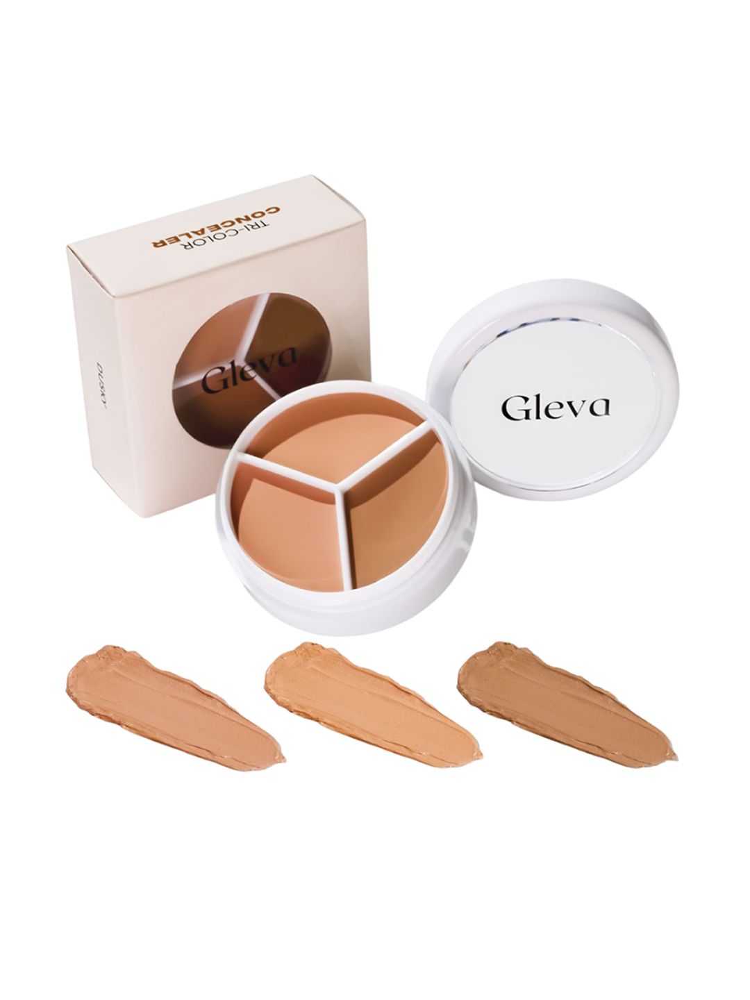 Gleva Tri-Color Waterproof & Long Lasting Concealer - Fair-picture-13
