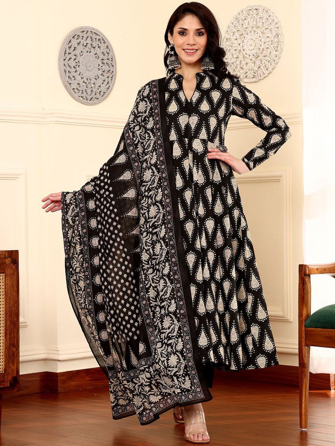 BAESD Women Ethnic Motifs Printed Kurta with Palazzo & Dupatta-picture-25