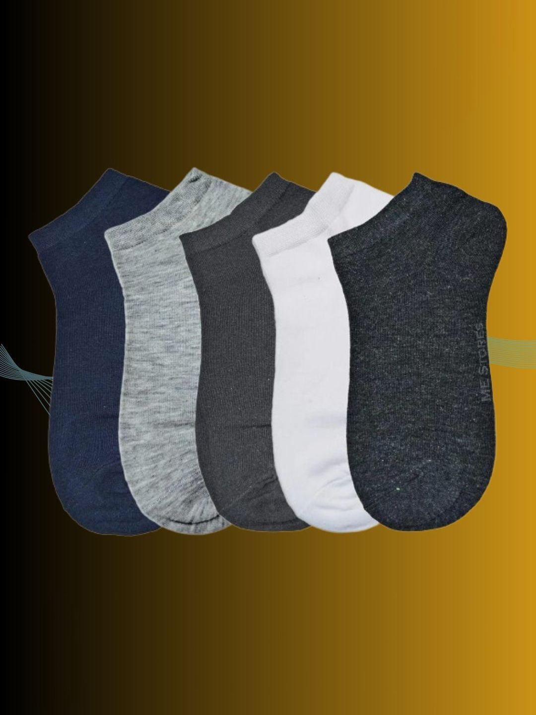 MJE Men Pack Of 5 Anti-Odour Ankle Length Socks-picture-41