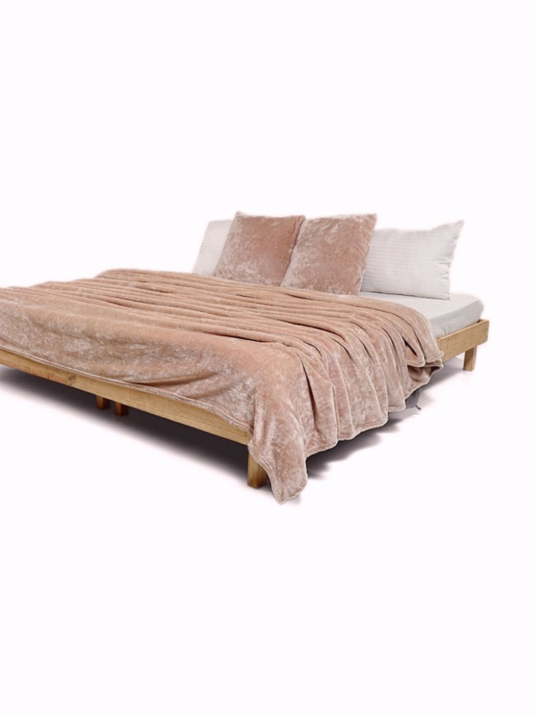 Zarf Beige Microfiber AC Room 300 GSM Double Bed Blanket-picture-40