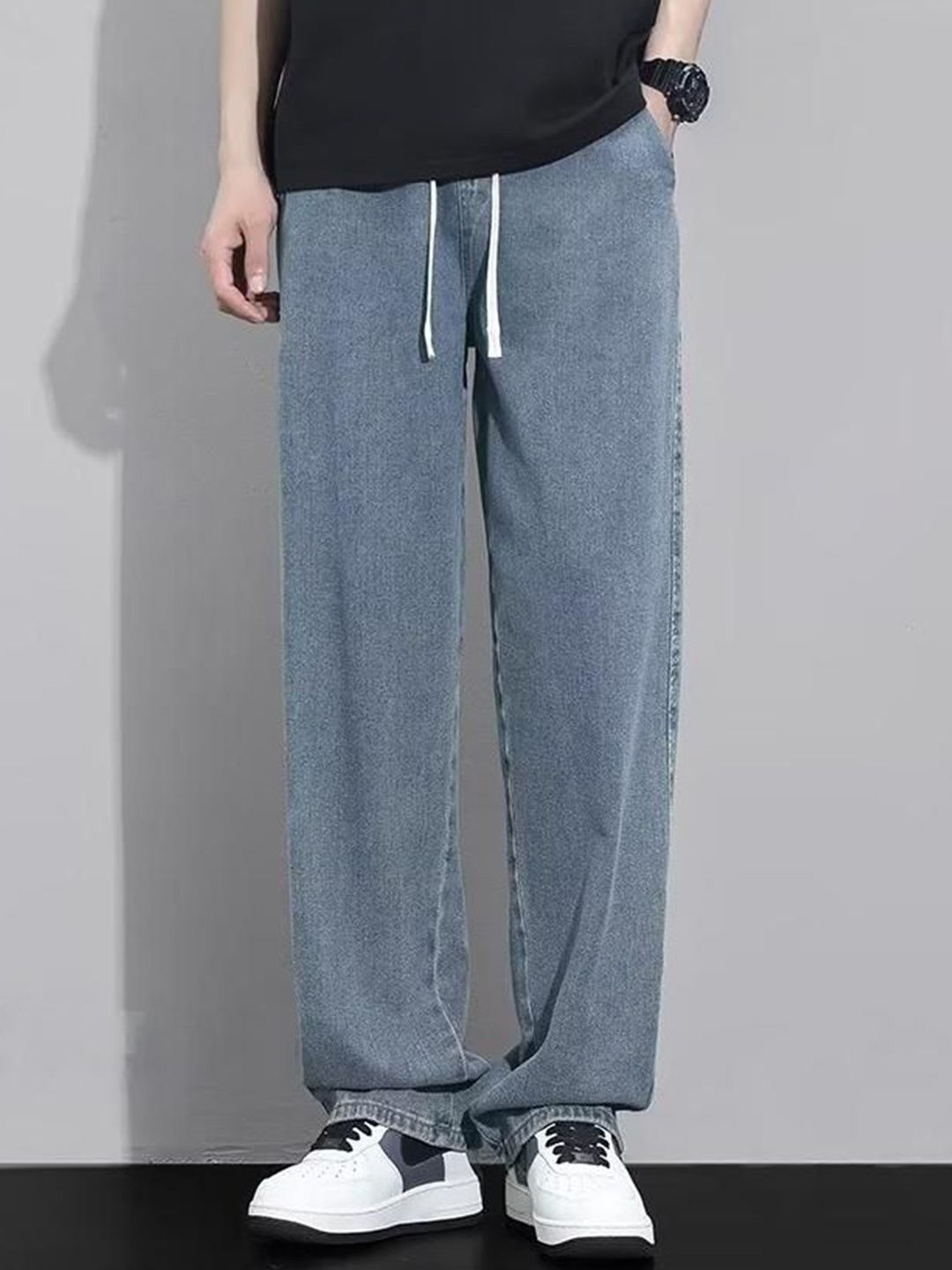 HERE&NOW Men Straight Fit Mid-Rise Jeans-picture-17