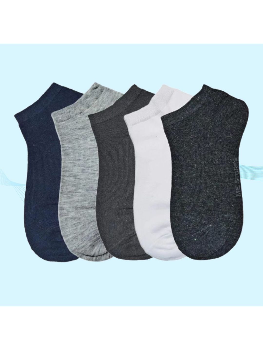 MJE Men Pack Of 5 Anti-Odour Ankle-Length Socks-picture-26