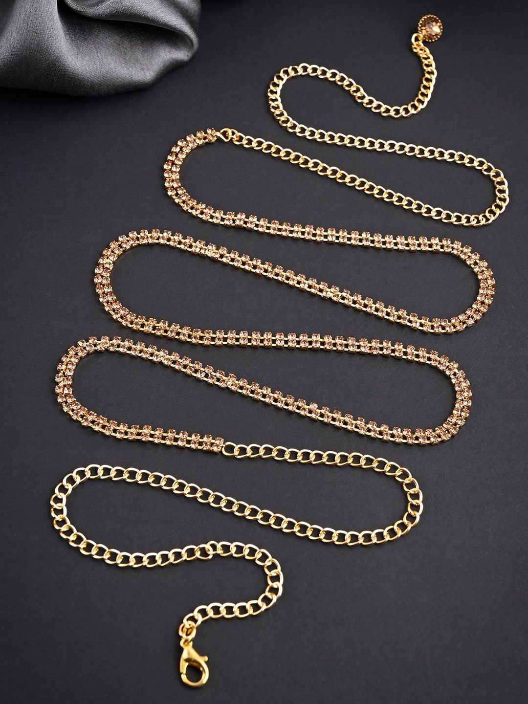 VAMA Artificial Stones Studded Waist Chain Saree Accessories-picture-9