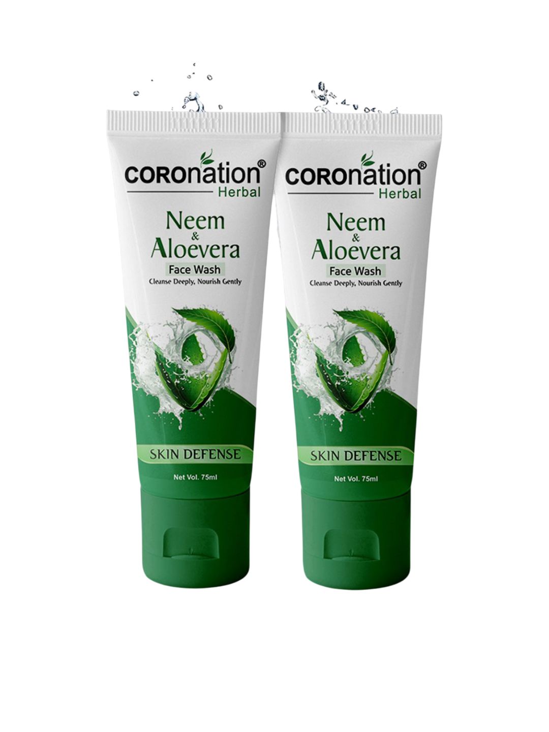 COROnation Herbal Set Of 2 Aloe Vera & Neem Face Wash - 75 ml Each-image-11