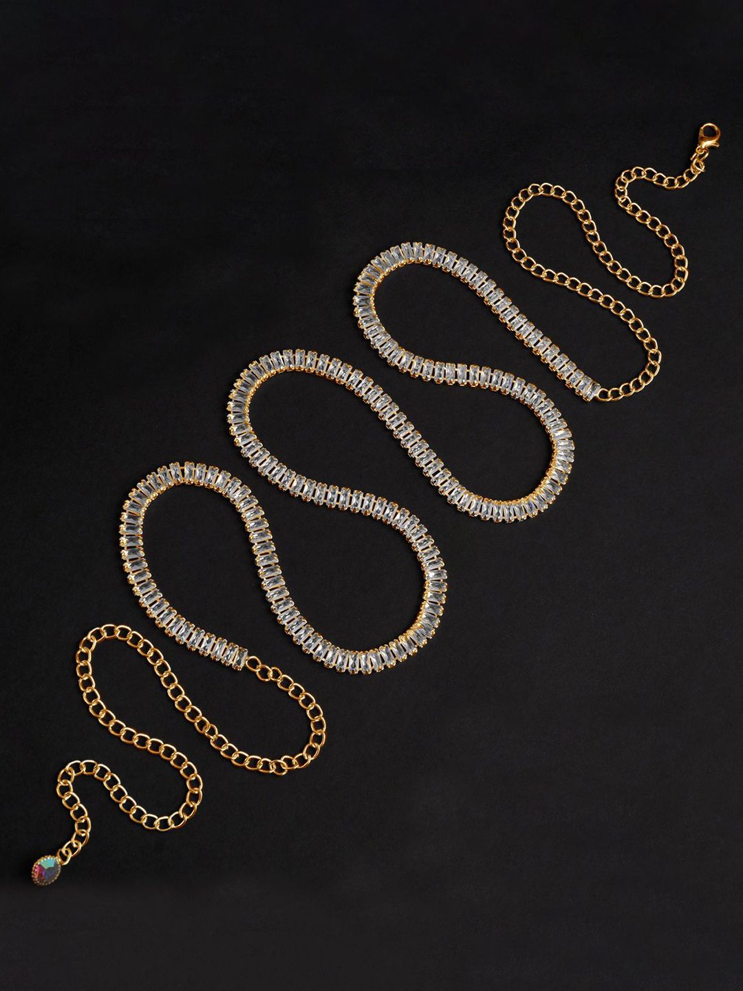 VAMA Artificial Stones Studded Waist Chain Saree Accessories-picture-13