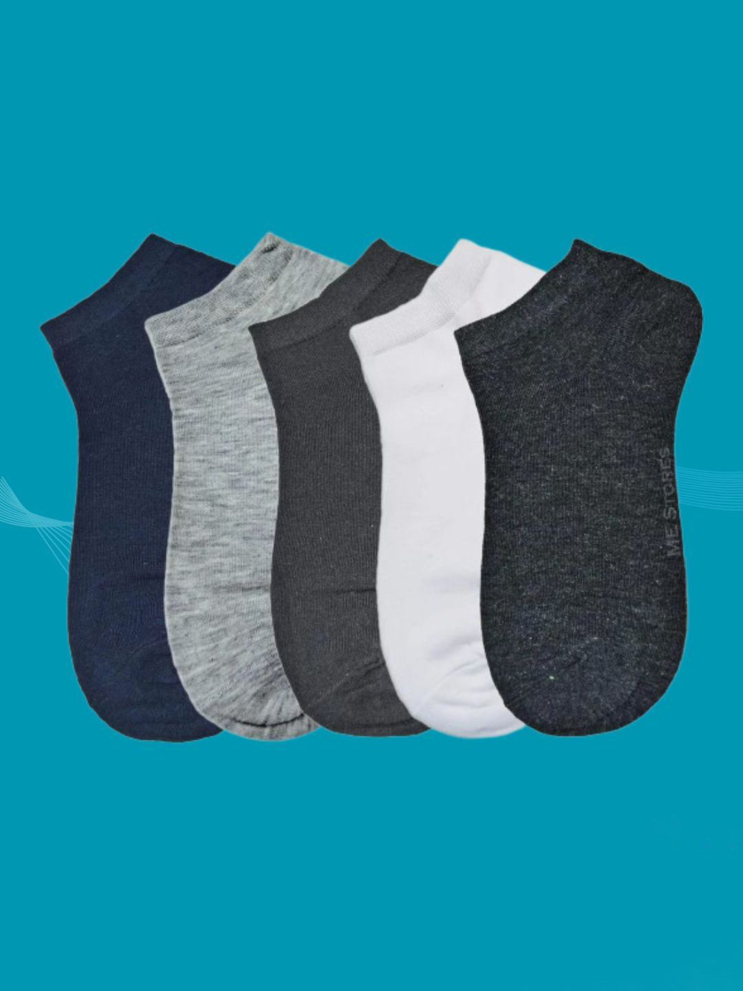 MJE Men Pack Of 5 Anti-Odour Ankle Length Socks-picture-25