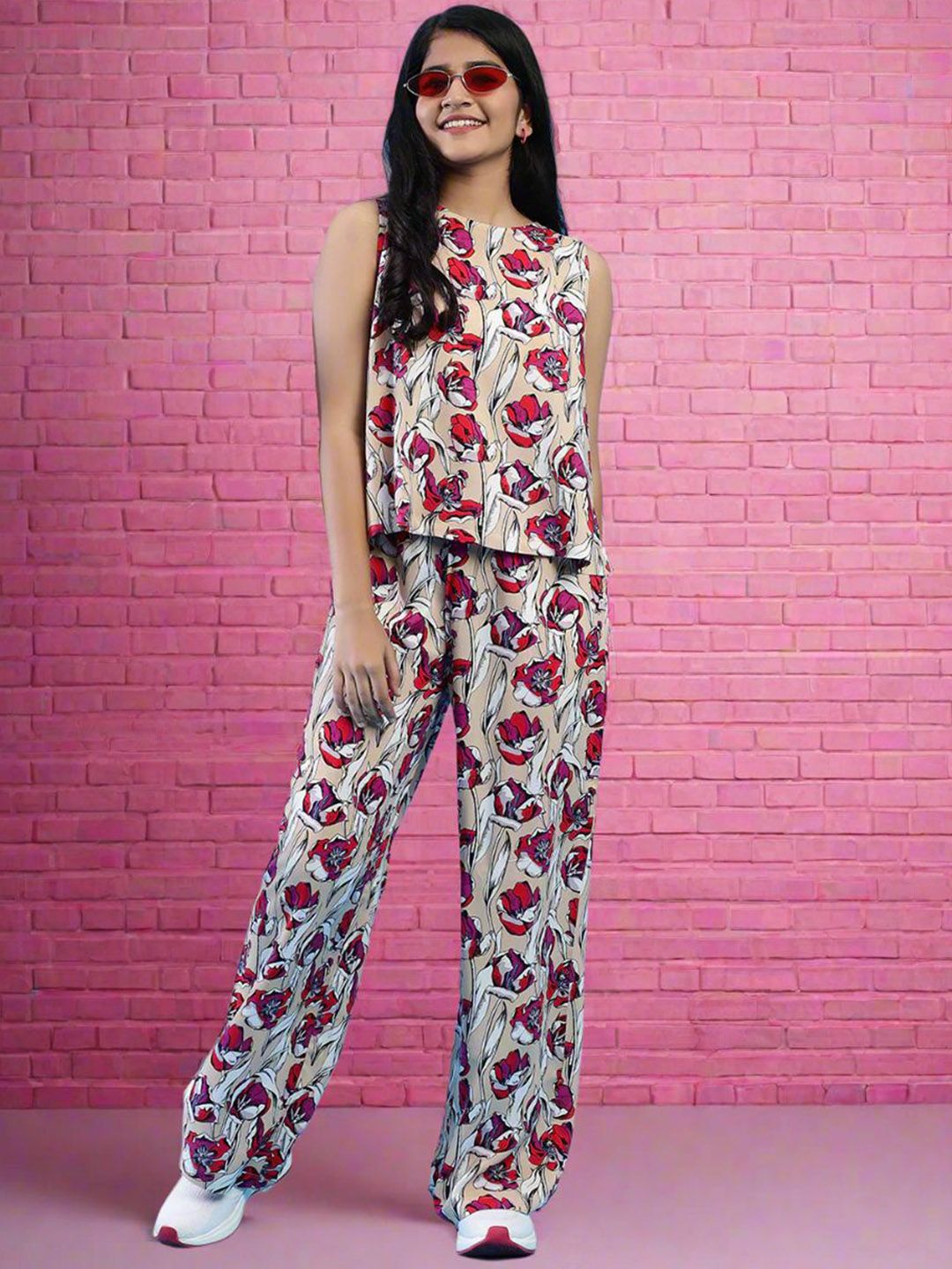 TeenTrums Printed Top and Trousers Co-Ord Set-picture-20