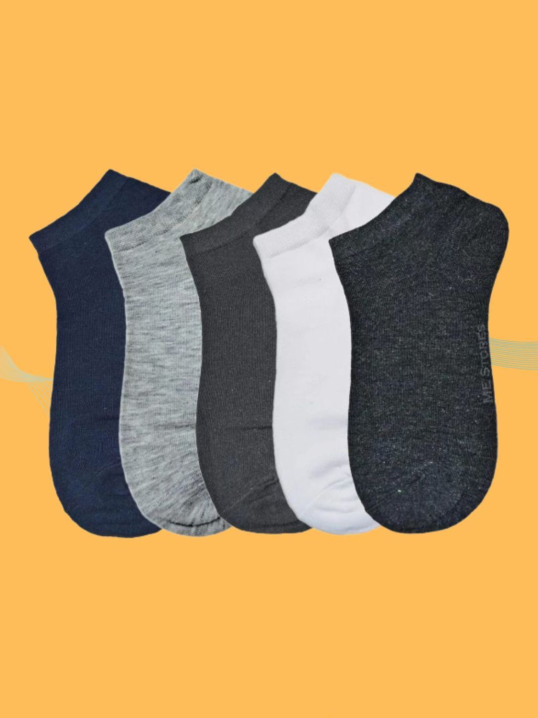MJE Men Pack Of 5 Anti-Odour Ankle Length Socks-picture-25
