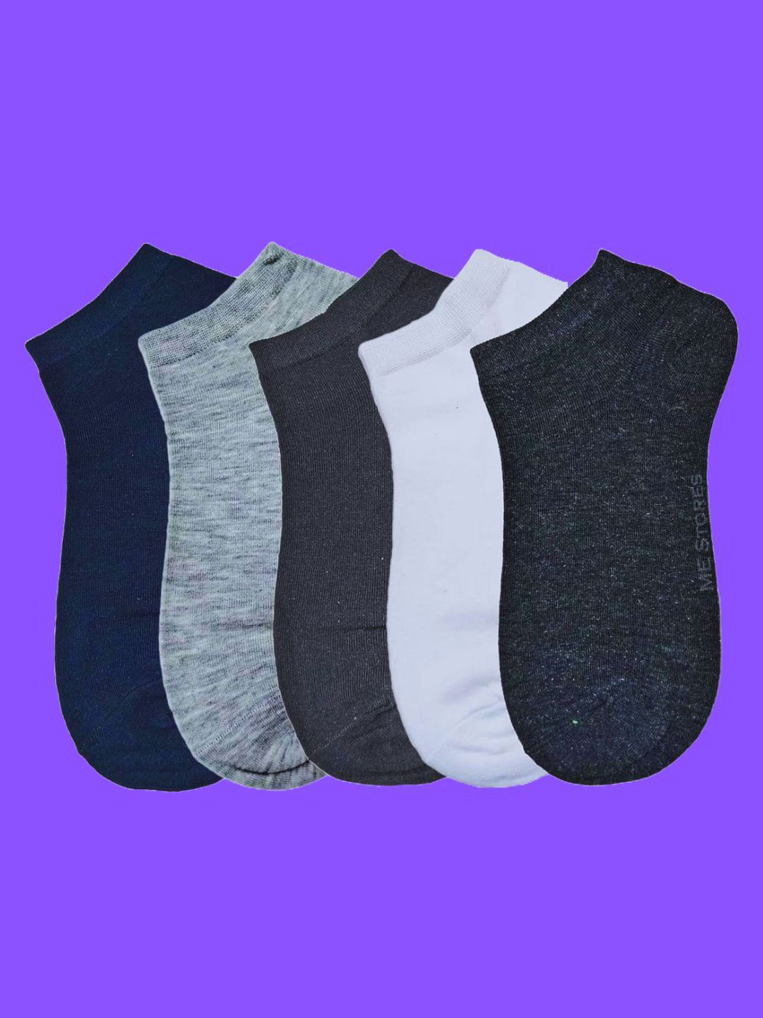 MJE Men Pack Of 5 Anti-Odour Ankle Length Socks-image-47