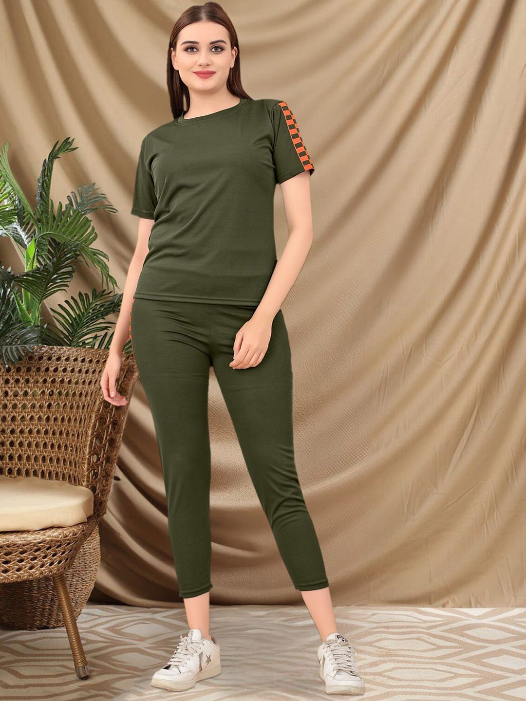 Moda Rapido Printed Round Neck T-Shirt With Trousers Co-Ords Set-picture-27