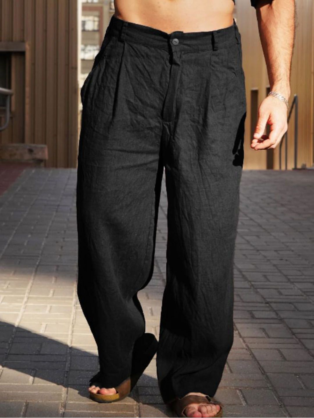 StyleCast x Revolte Men Regular Fit Easy Wash Trousers-picture-25
