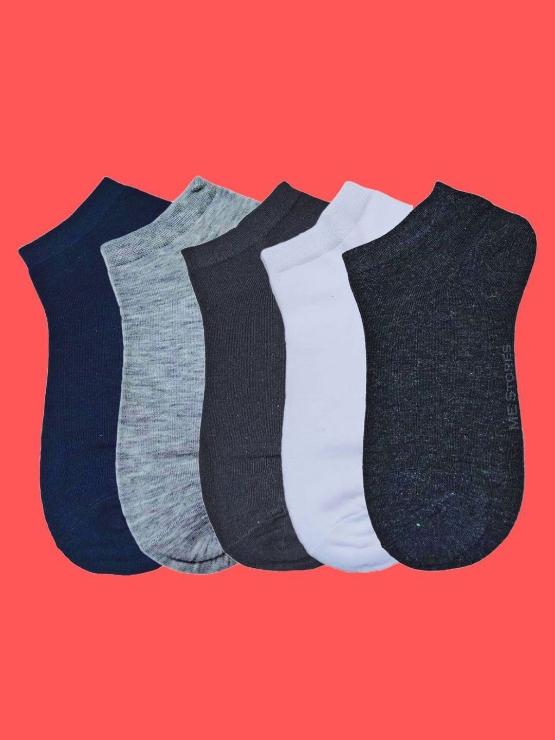 MJE Men Pack Of 5 Anti-Odour Ankle Length Socks-image-48