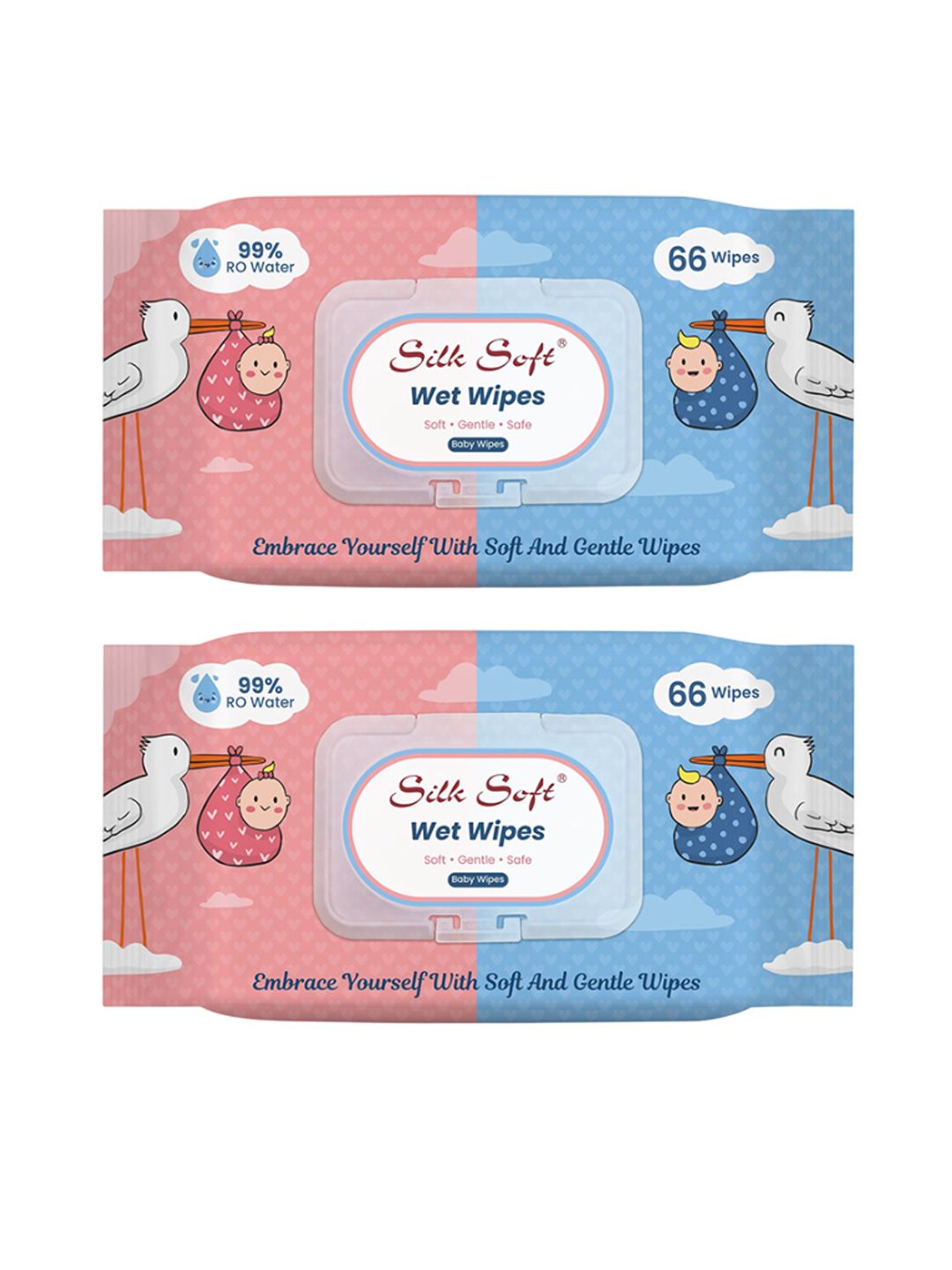 Silk Soft Set Of 2 Multipurpose Baby Wet Wipes - 66 Pcs Each-picture-40