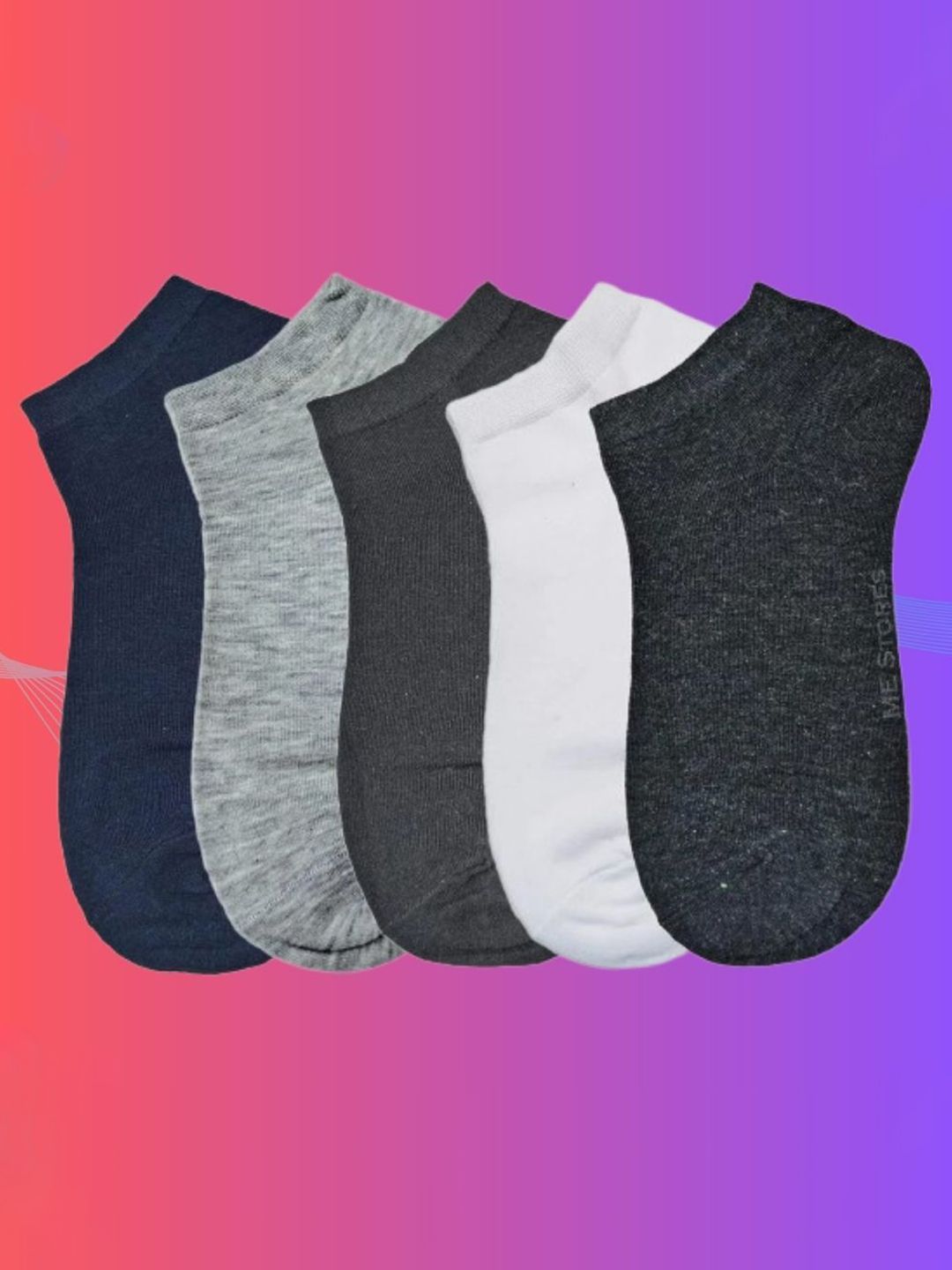 MJE Men Pack Of 5 Anti-Odour Ankle Length Socks-image-45