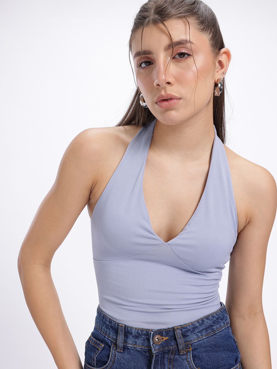 glitchez Open-Back Edge Halter Neck Fitted Top-picture-15