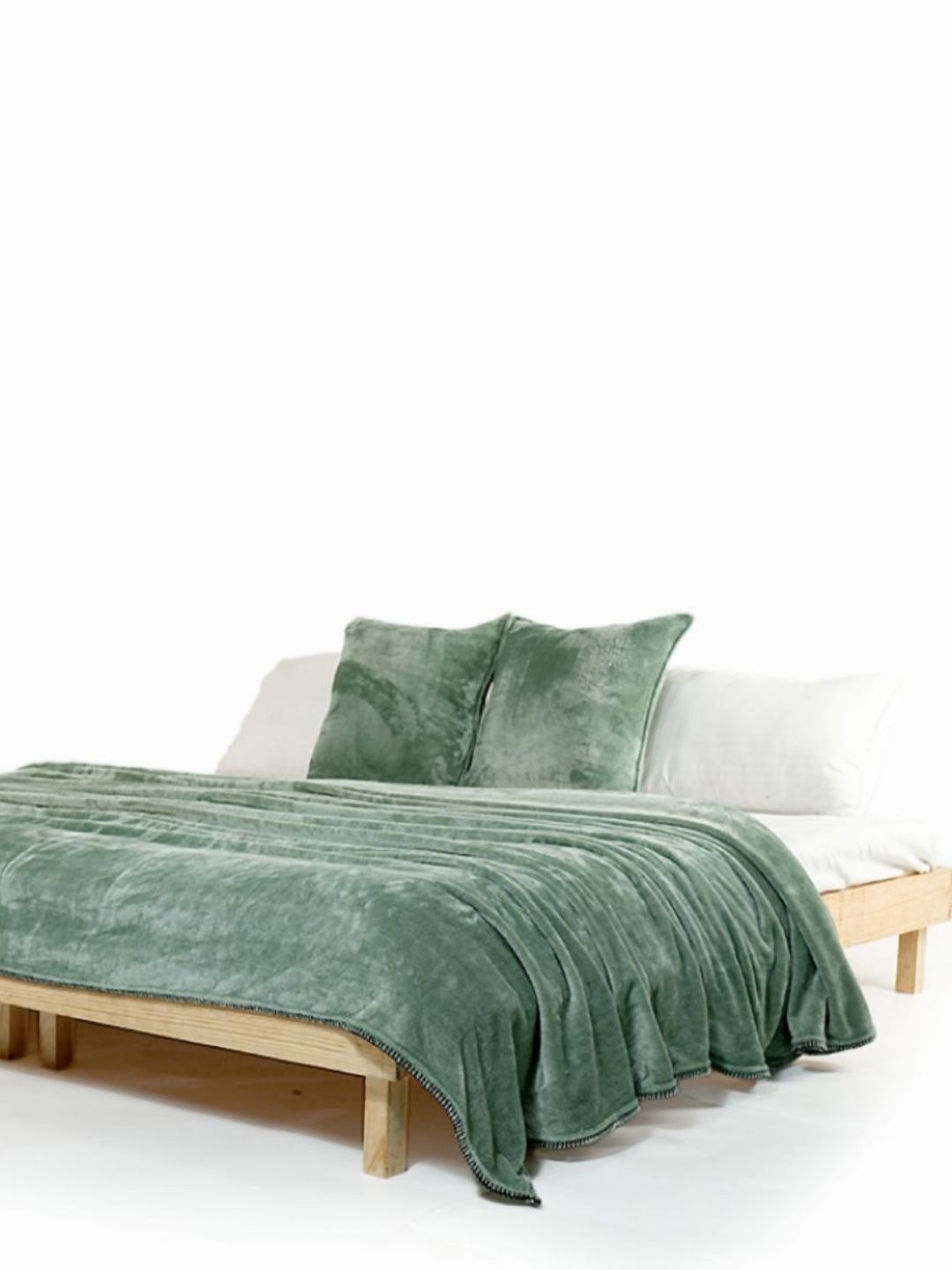 Zarf Sea Green Microfiber AC Room 300 GSM Double Bed Blanket