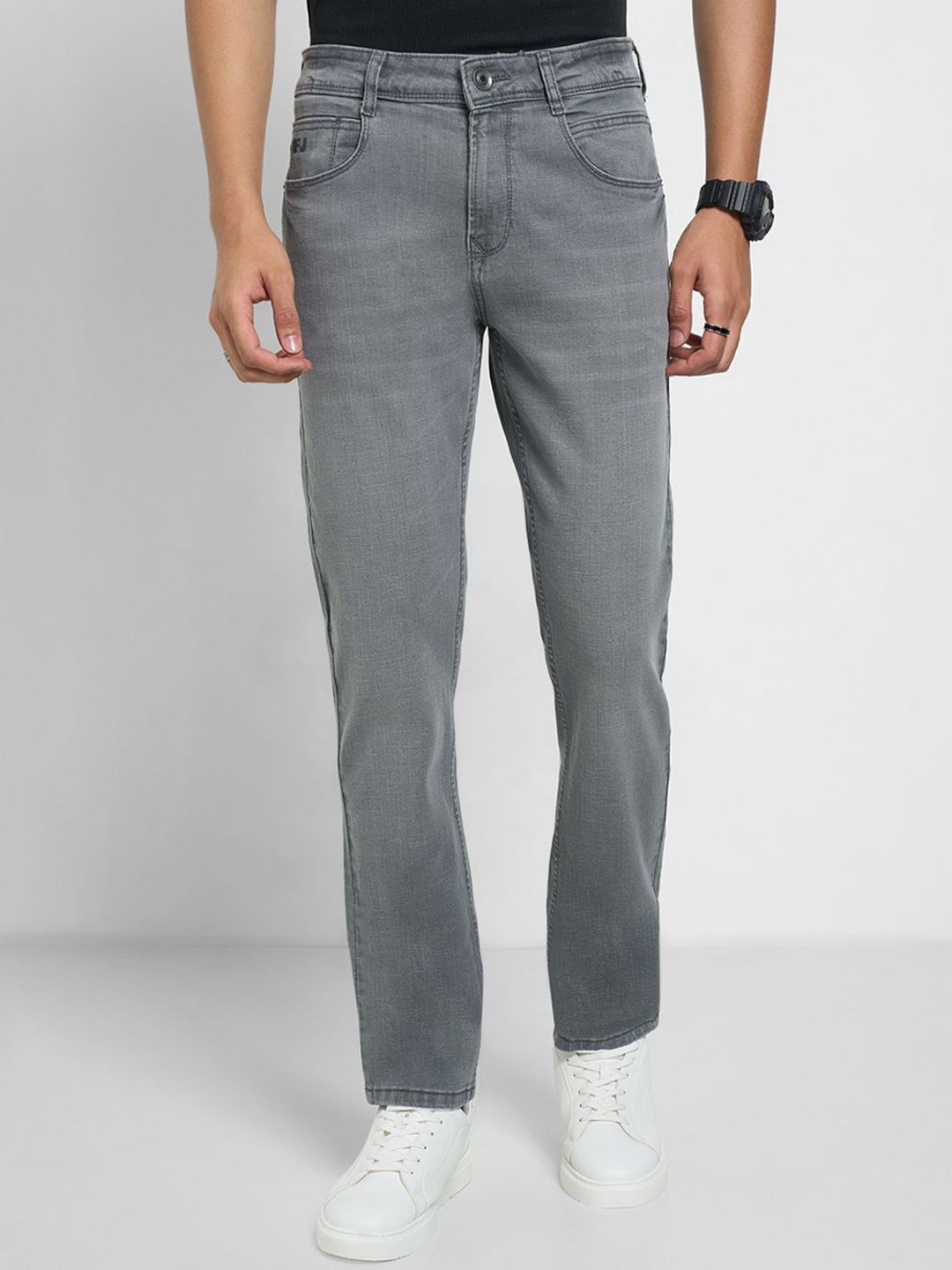 SF JEANS by Pantaloons Men Slim Fit Mid-Rise Low Distress Heavy Fade Jeans-picture-19