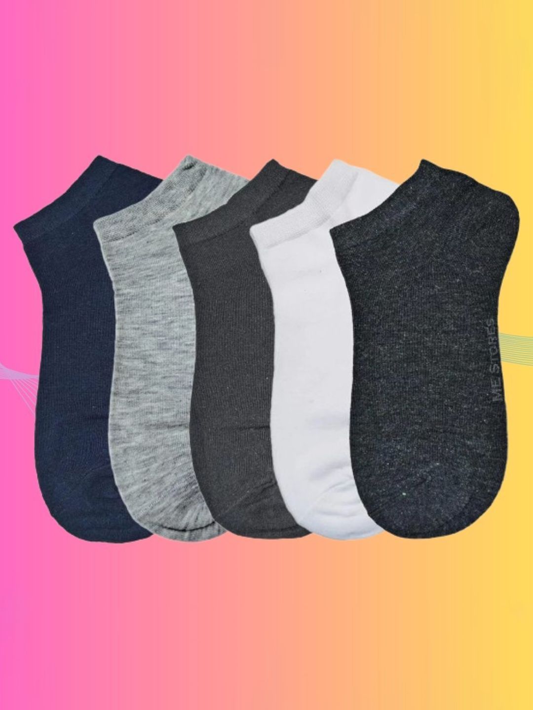 MJE Men Pack Of 5 Anti-Odour Ankle Length Socks-image-44