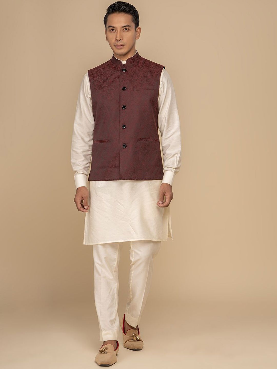 Neumen Mandarin Collar Nehru Jacket-picture-18
