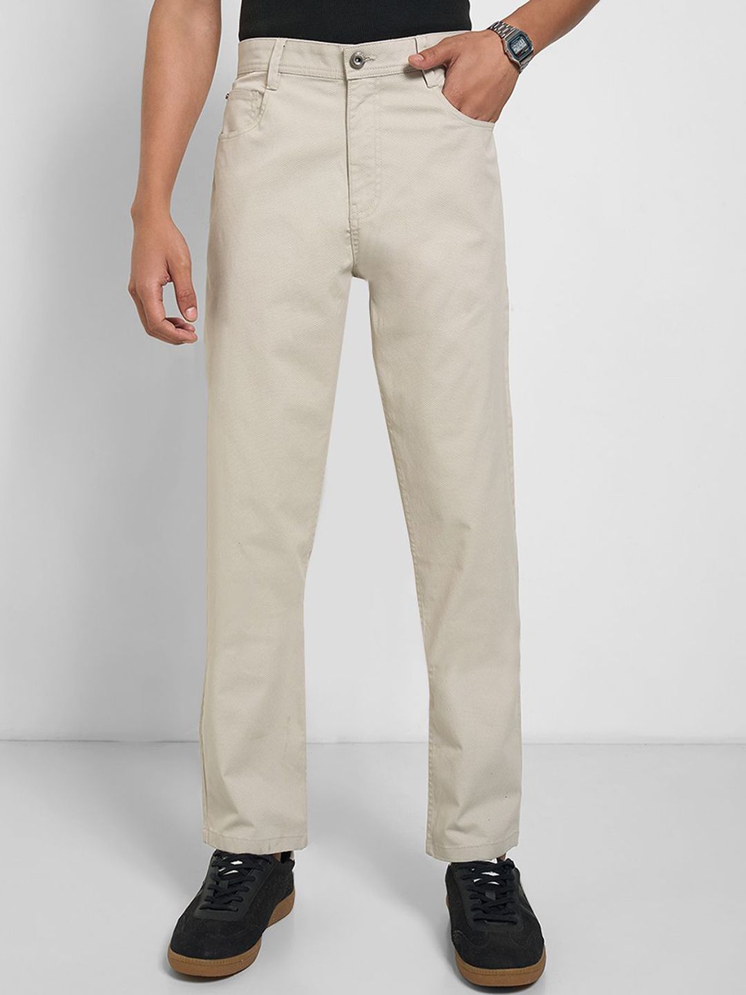 Peregrine by Pantaloons Men Regular Fit Mid-Rise Chinos Trousers-picture-17