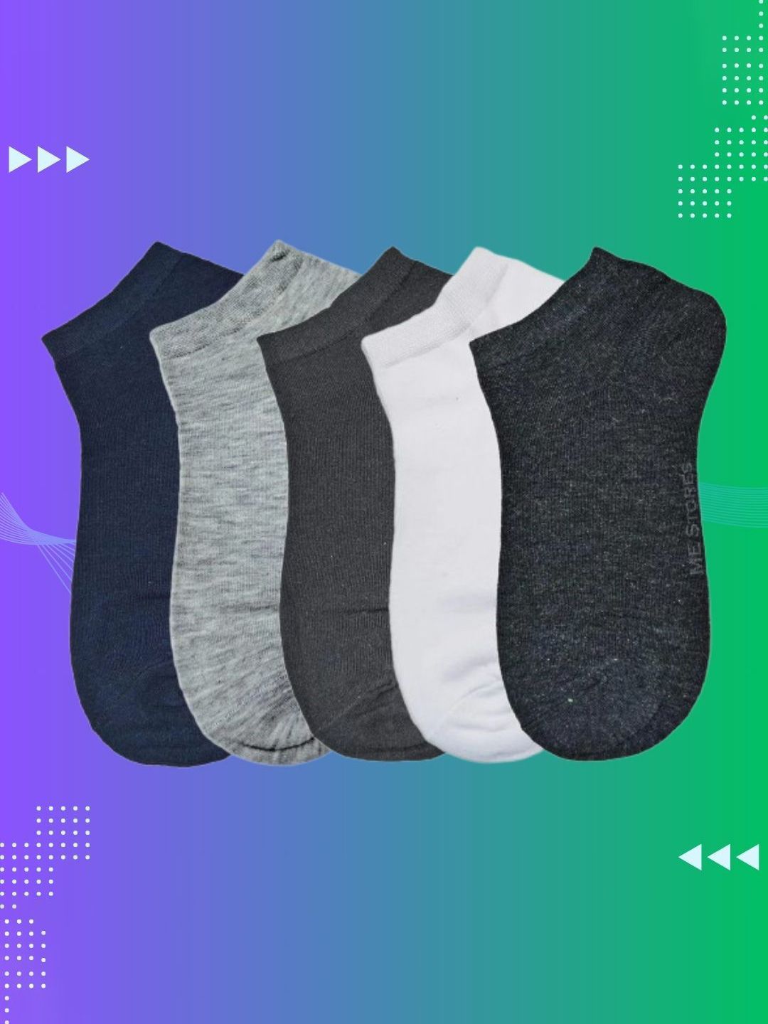 MJE Men Pack Of 5 Anti-Odour Ankle Length Socks-picture-27