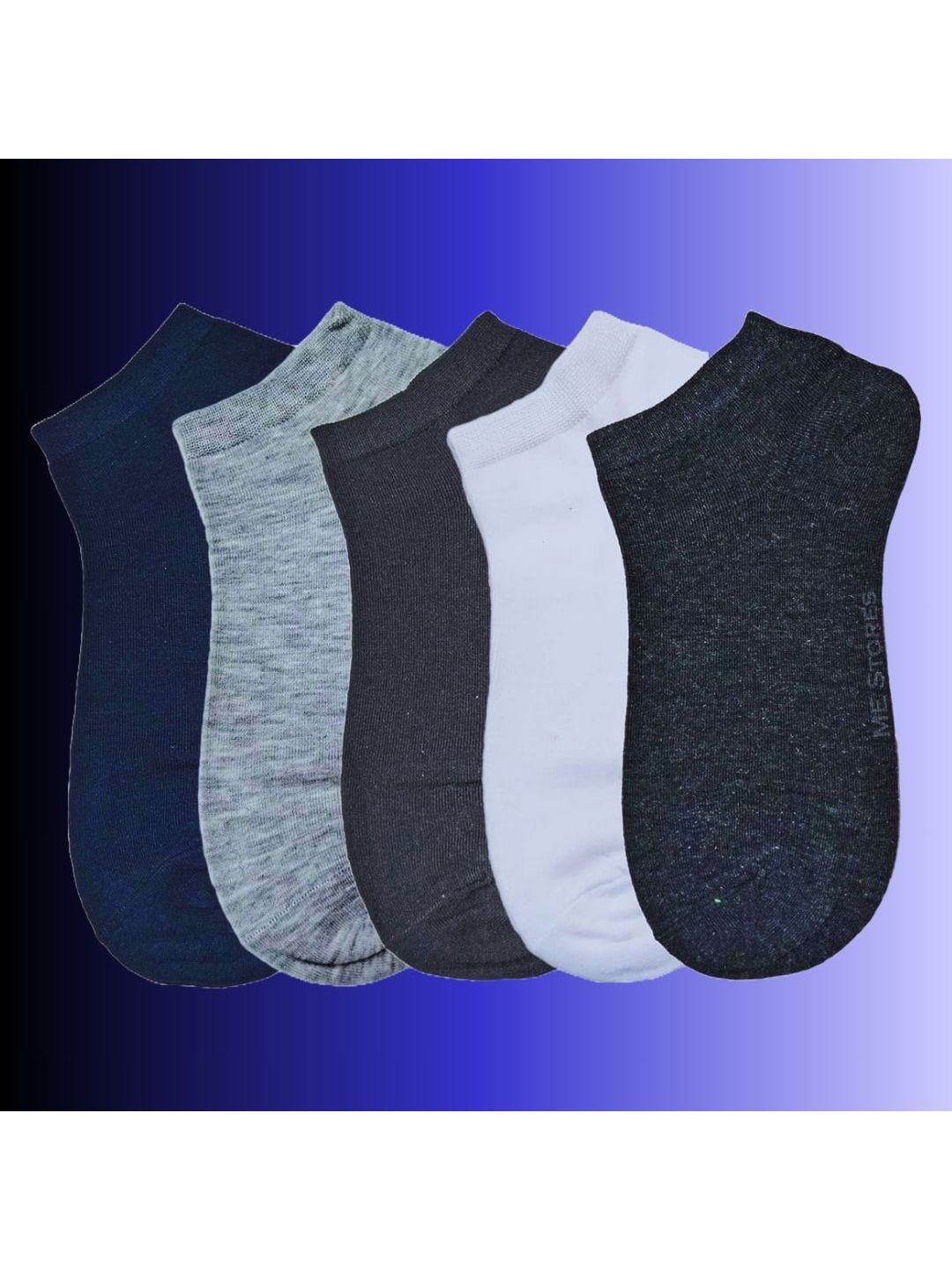 MJE Men Pack Of 5 Anti-Odour Ankle-Length Socks-picture-38