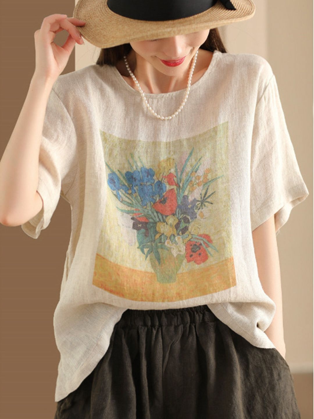 DressBerry Women Floral Printed Regular T-shirt-picture-41