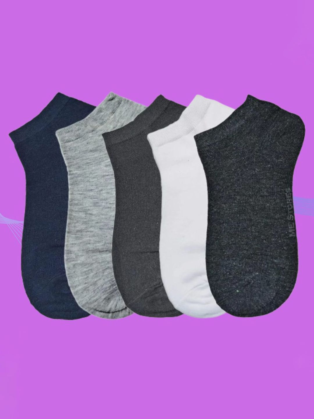 MJE Men Pack Of 5 Anti-Odour Ankle Length Socks-image-49