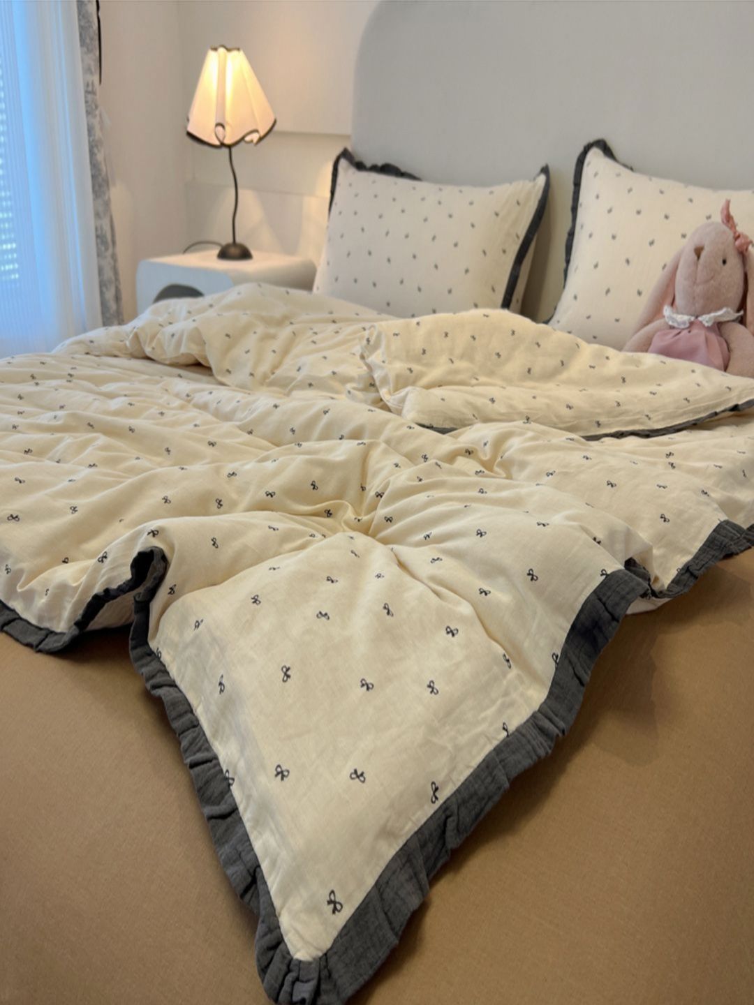 JC HOME Brown Polycotton Double Queen Regular Bedding Set-image-46