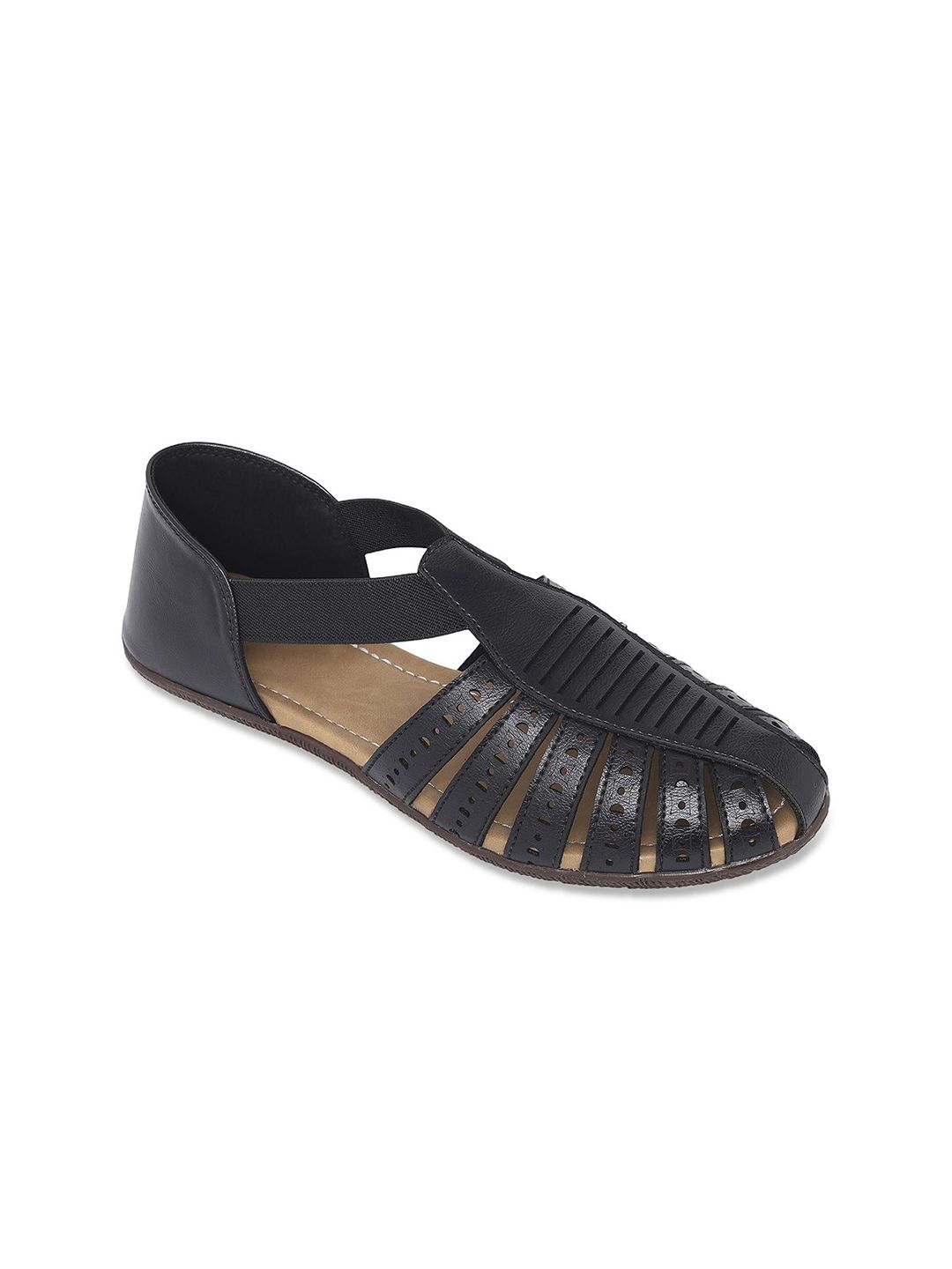 V-WALK Women Textured Cutout Detail Gladiators-image-5