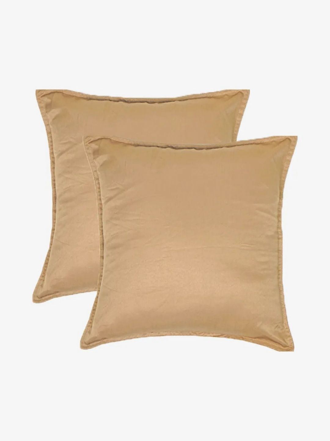 Zarf Tan & Beige Set of 2 Square Cushion Covers-picture-7