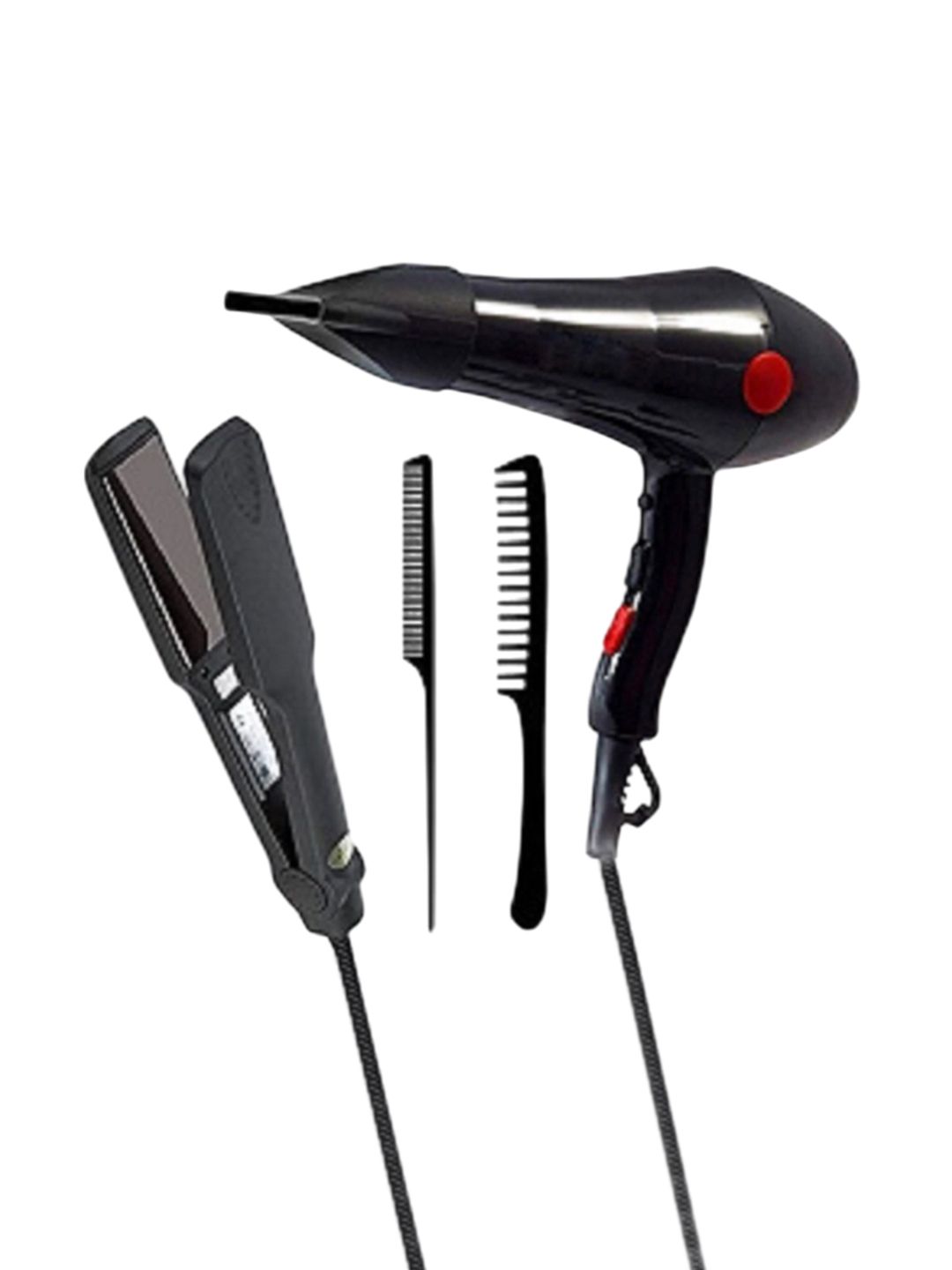 UKSTYLZ Set Of 4 Dryer 2000 Watts With Straightener 329 & Combs-image-37