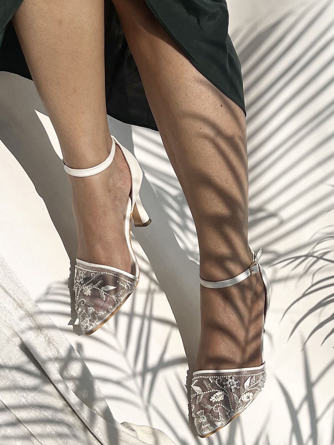 Shradha Hedau Footwear Women Embellished Synthetic Leather Regular Stiletto Pump Sandals-image-19