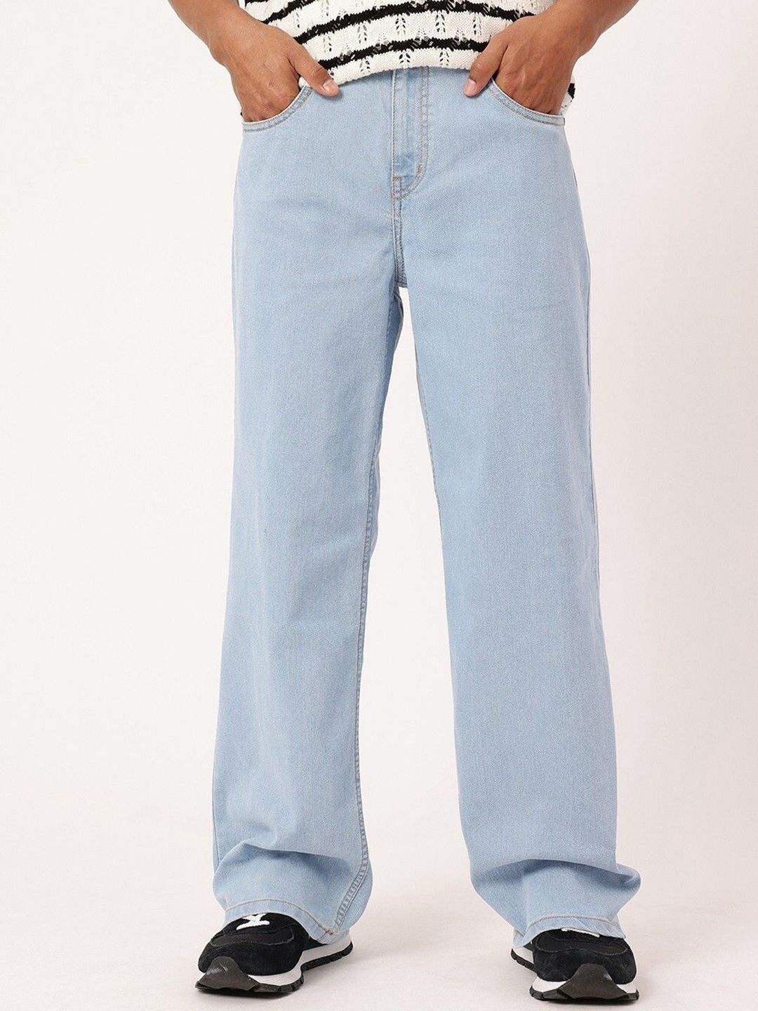 FUDE PRIDE Men Baggy Fit Mid-Rise Clean Look Stretchable Jeans-image-29
