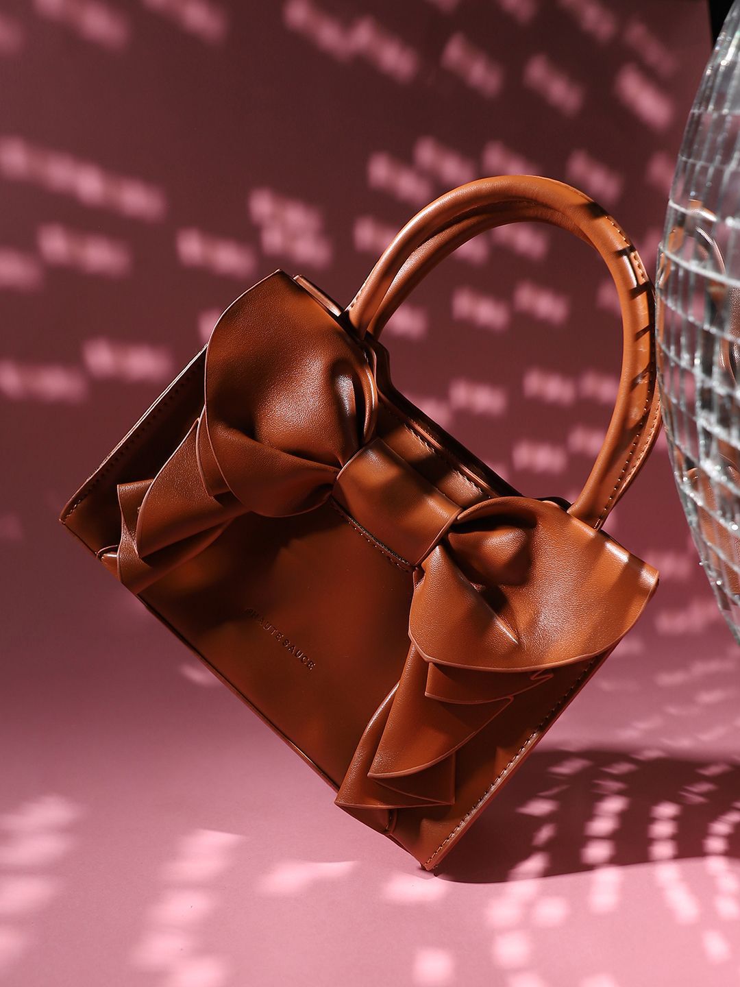 HAUTE SAUCE by Campus Sutra Women Textured Structured Handheld Bag-image-46