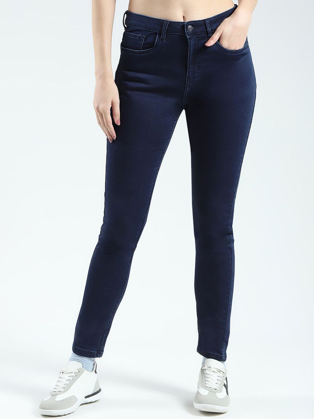 Monte Carlo Women Cotton Skinny Fit Mid-Rise Jeans