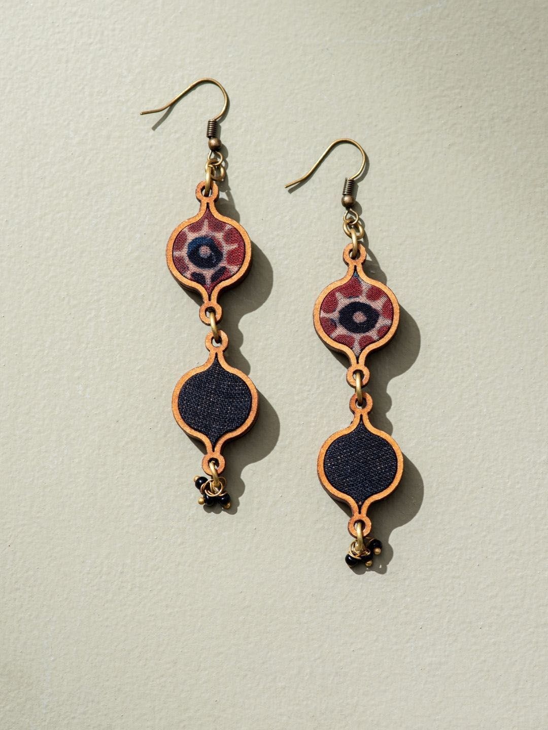 WHE Artificial Beaded Contemporary Drop Earrings-image-0