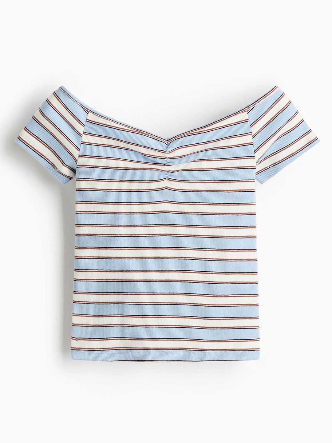 H&M Ribbed Boat-Neck Top