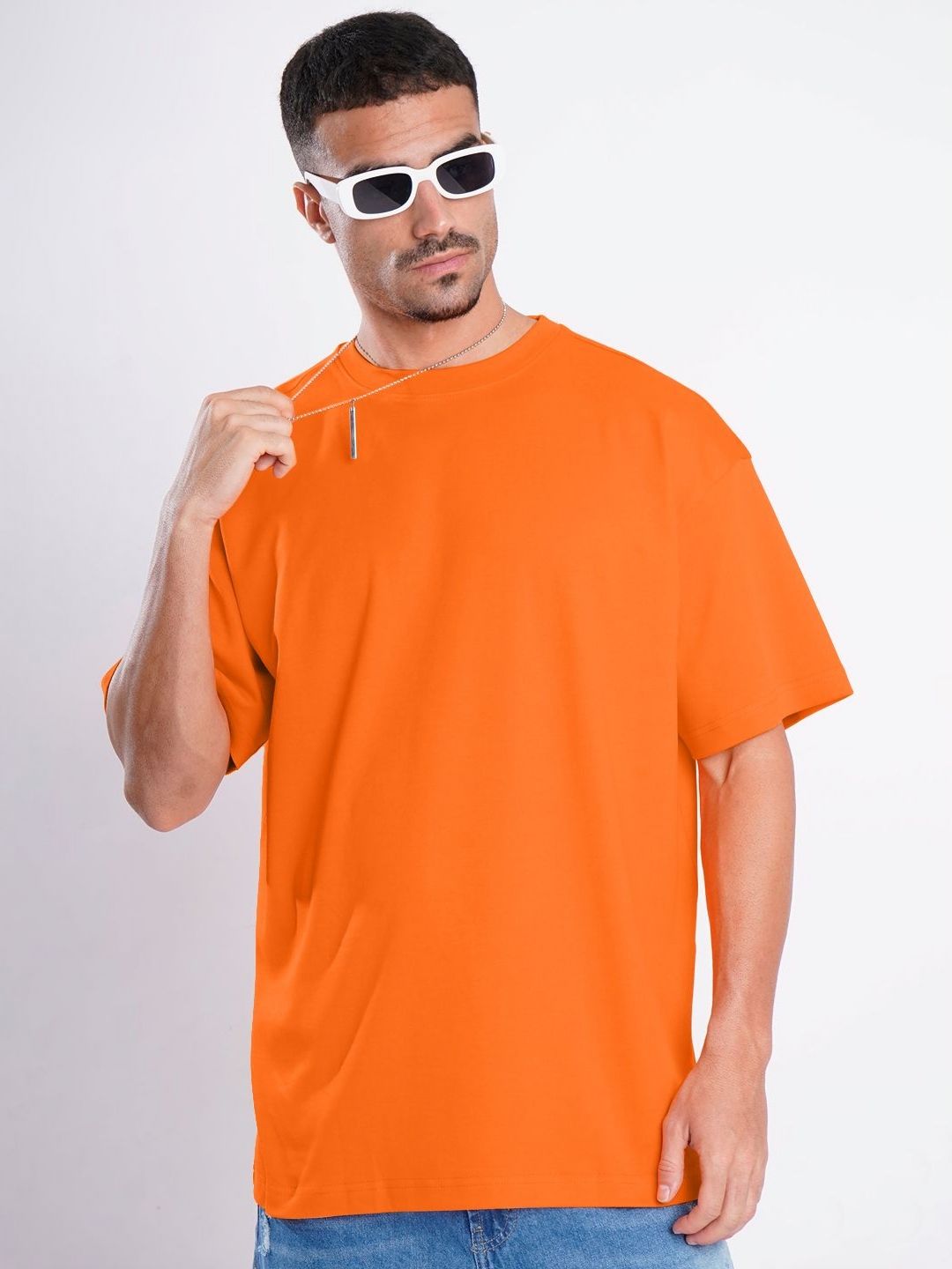 Bene Kleed Drop-Shoulder Sleeves Cotton Oversized T-shirt-picture-31